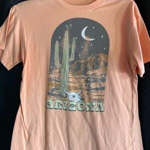 Awake Peach Cotton Blend T-Shirt